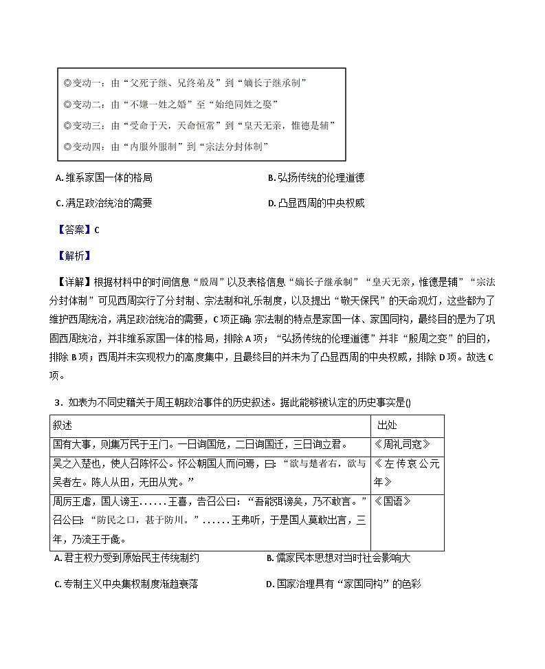 四川省眉山中学校2025-2026学年高二上学期入学考试历史试题（解析版）第2页