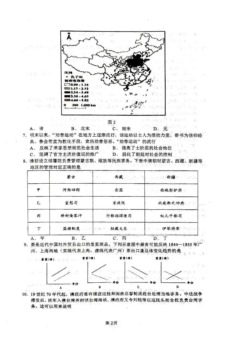 江苏省常州市金坛区第一中学2025-2026学年高三上学期10月月考历史试题第2页
