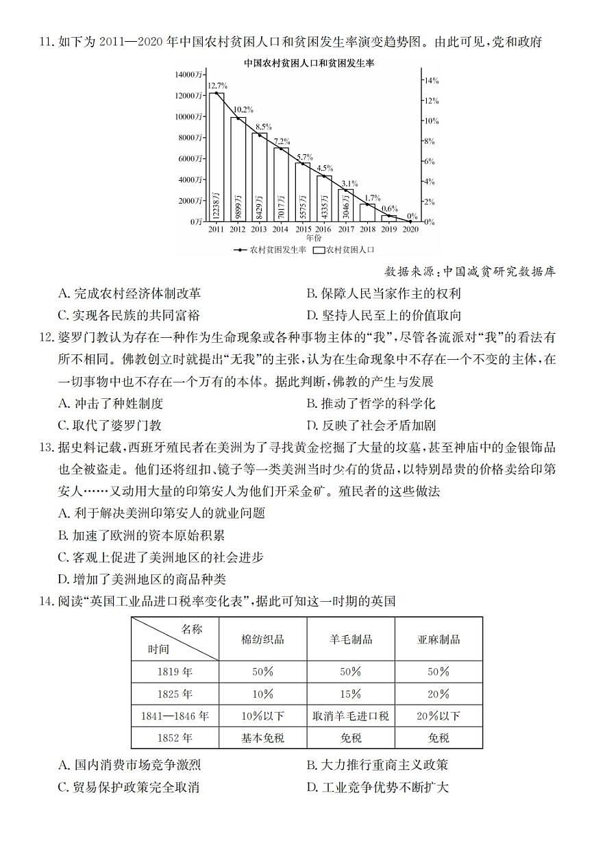 广东省2025-2026学年度高三上学期“八校联盟”质量检测（二）历史试题（含答案）第3页