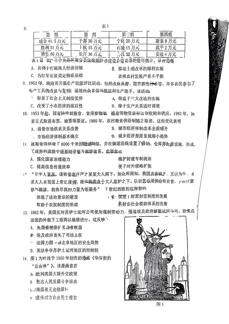 福建省莆田市2025届高三下学期3月质量检测（二）-历史试题（含答案）第2页