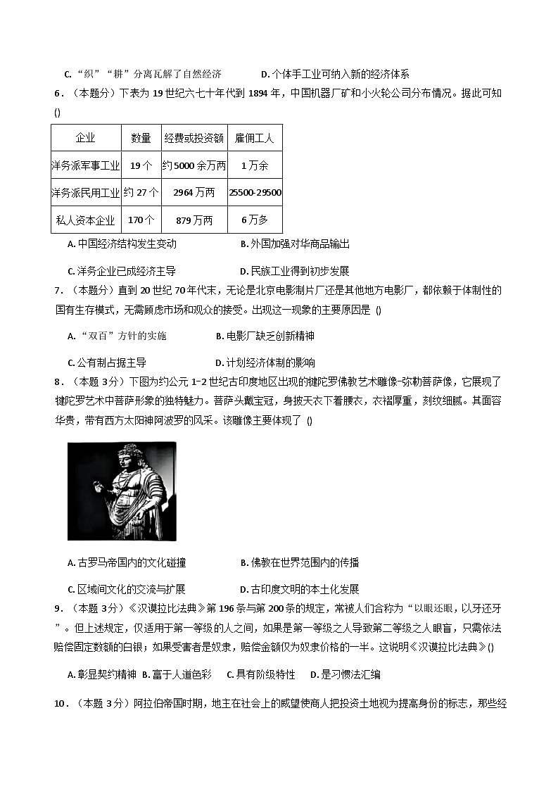 江苏省连云港市部分地区2025-2026学年高二上学期第一次学情调研历史试题(含解析)第2页