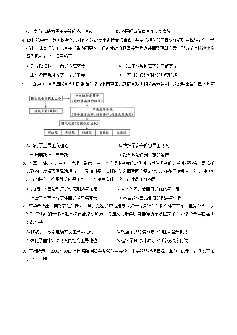 安徽省县中联盟2025-2026学年高二上学期10月月考历史试题（b卷）（含答案）第2页