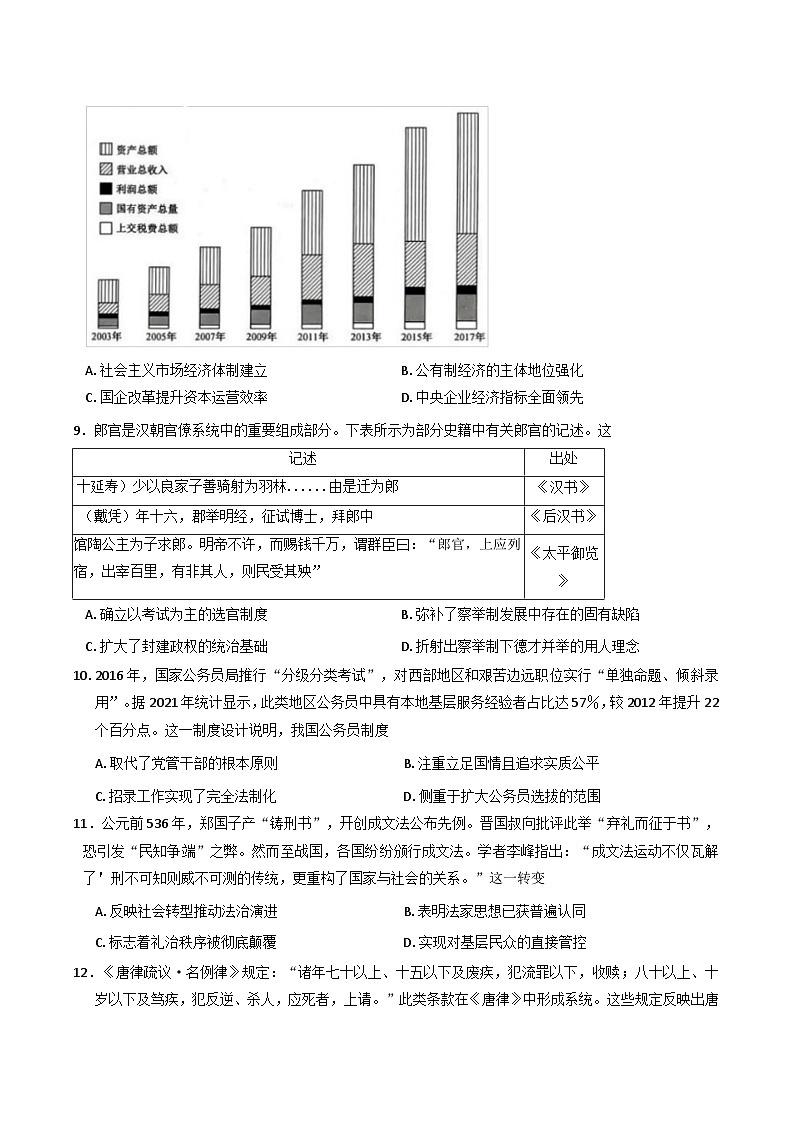 安徽省县中联盟2025-2026学年高二上学期10月月考历史试题（b卷）（含答案）第3页