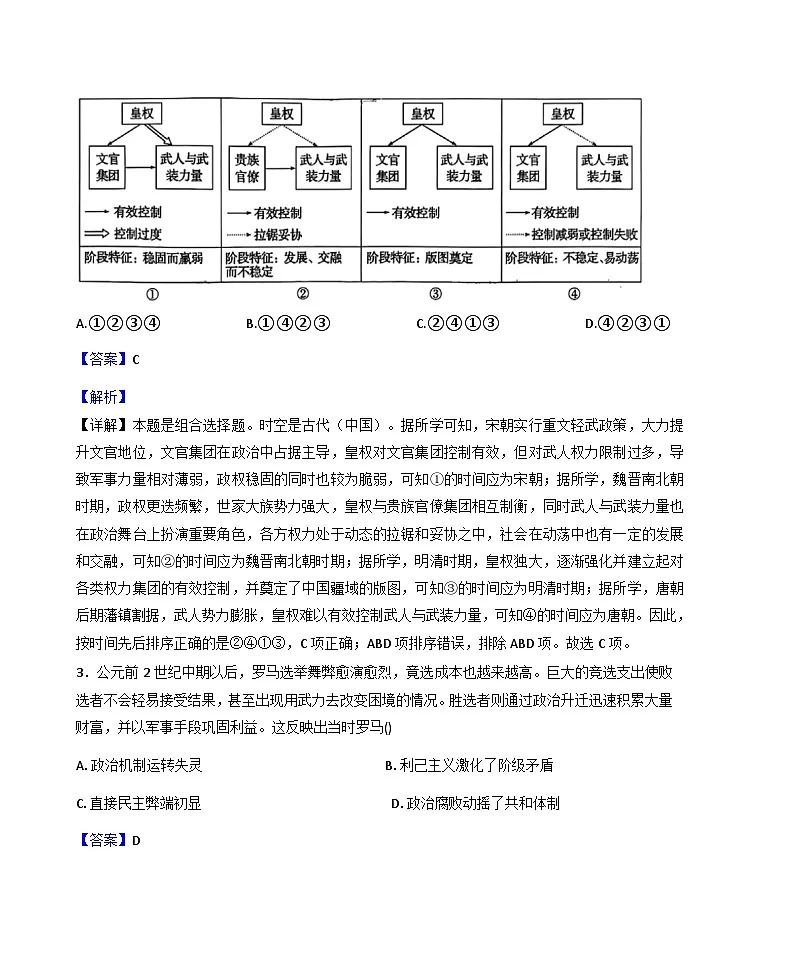 河北省衡水市河北衡水中学2025-2026学年高二上学期10月月考历史试题(解析版)第2页