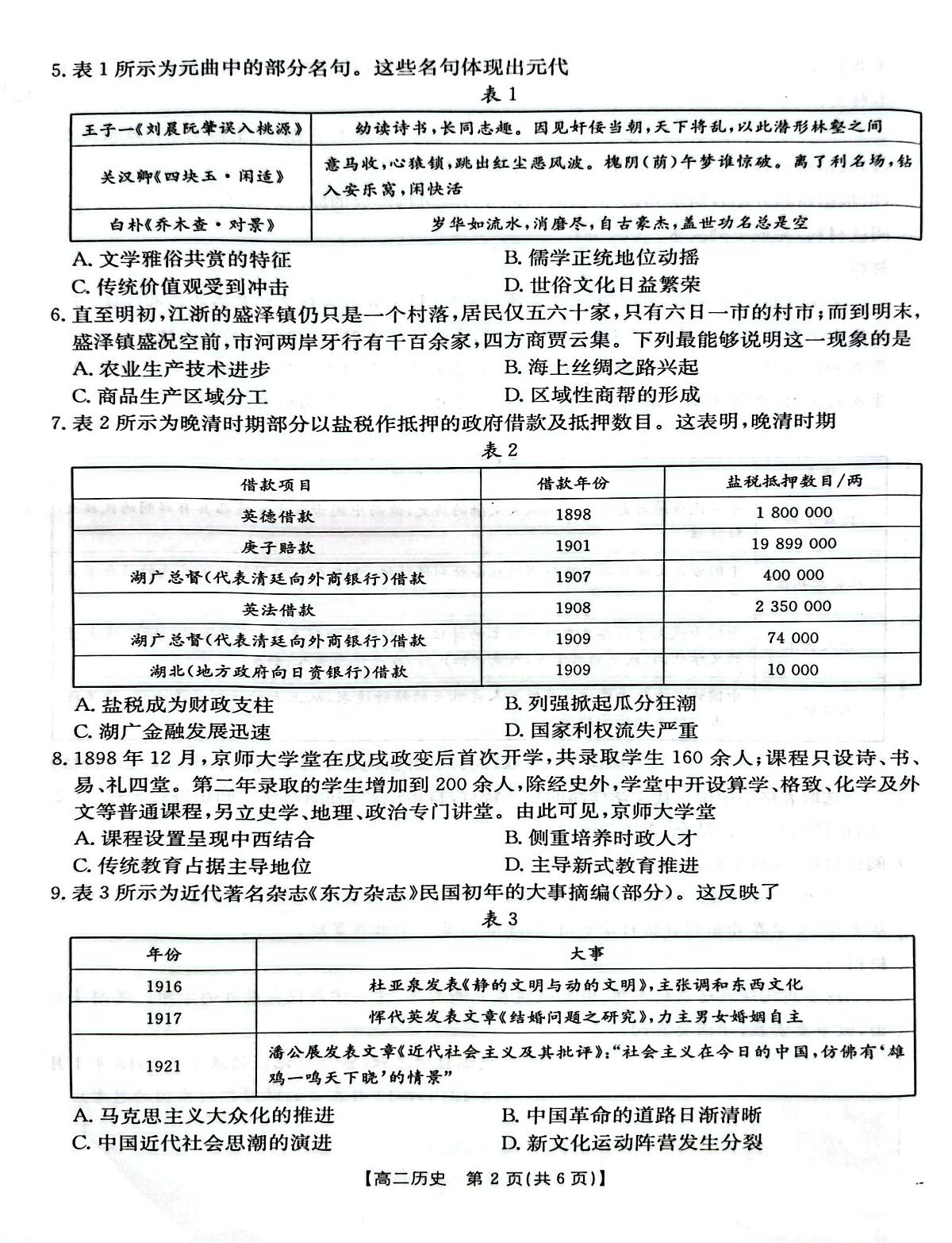 河南省周口市2024-2025学年高二下学期期末考试历史试题第2页