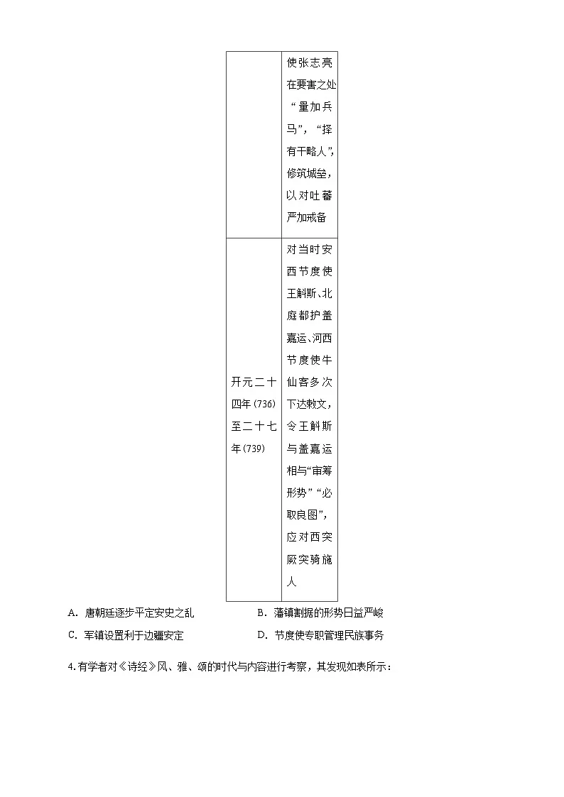 白城实验高中2025-2026学年度高一上学期第一次月考历史试卷第2页