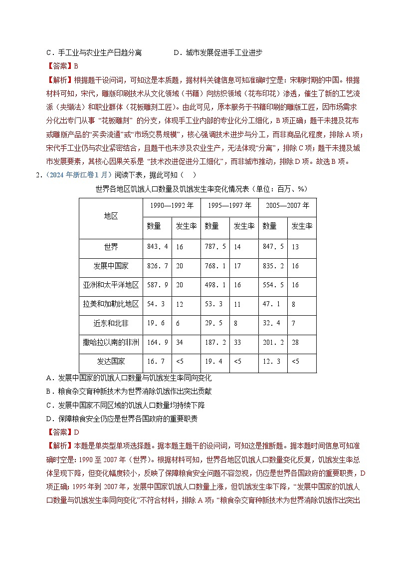 专题20  选择性必修二：经济与社会生活（全国通用）（解析版）五年（2021-2025）高考历史真题分类汇编（全国通用）第2页
