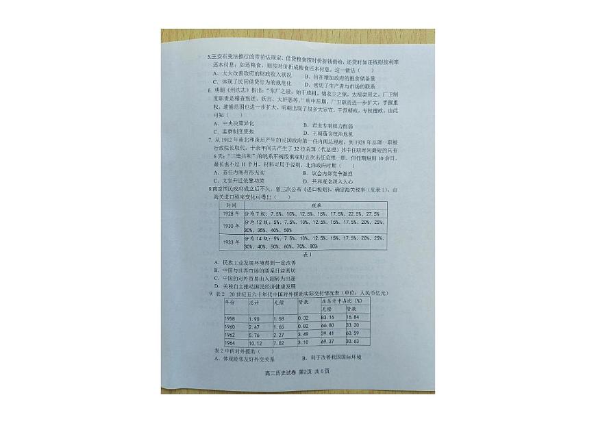 辽宁省大连市滨城高中联盟2025-2026学年高二上学期期中考试历史试卷第2页