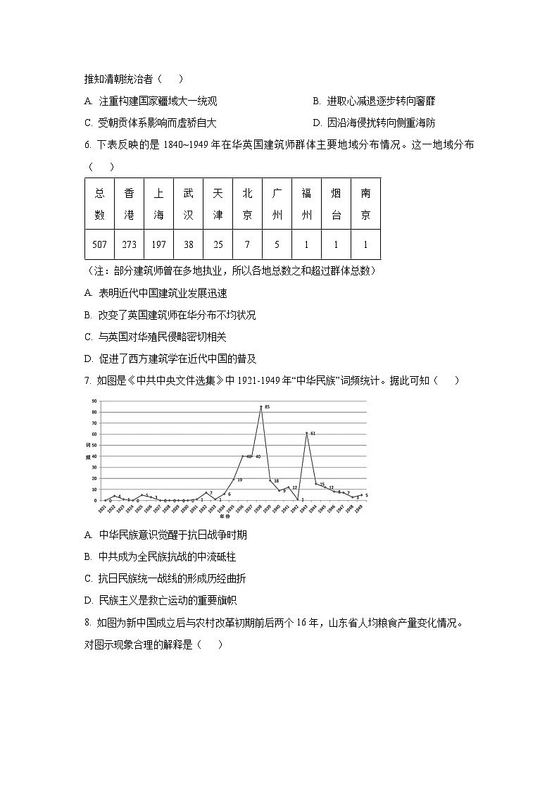 江苏省无锡市部分重点中学2025-2026学年高三上学期第一次模拟考试历史试卷（学生版）第2页
