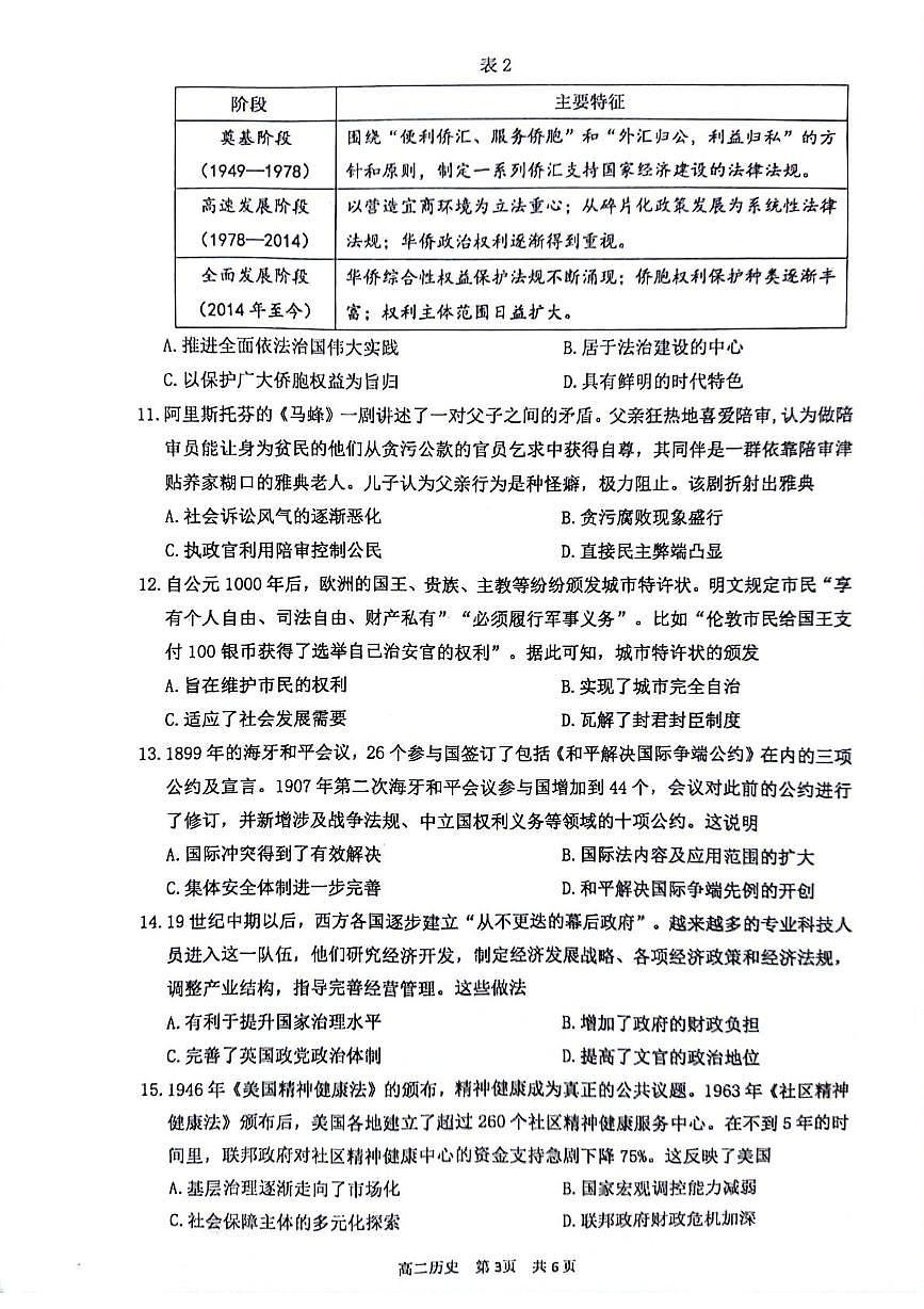 江苏省连云港市赣榆区2025-2026学年高二上学期期中考试历史试题第3页