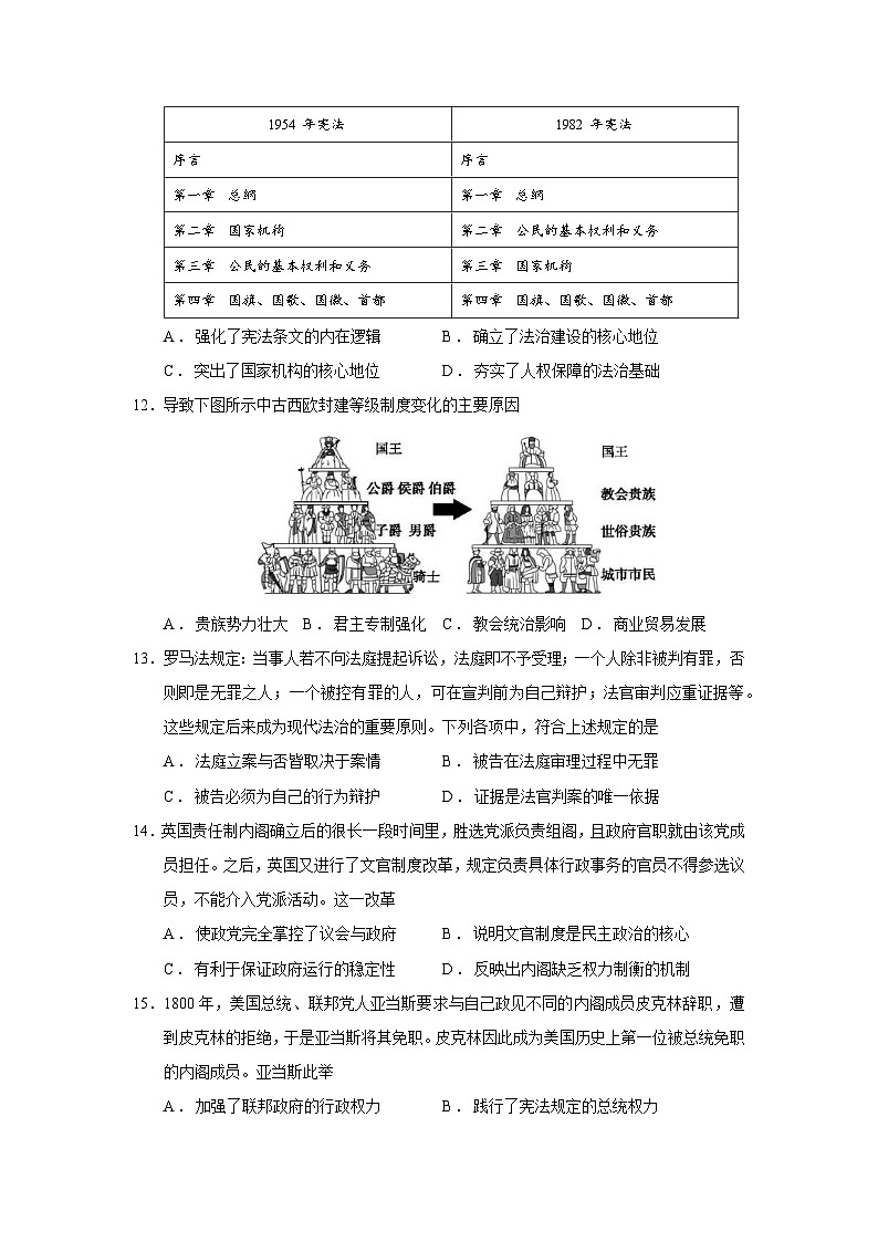 福建省宁德市第三教育共同体2025-2026学年高二上学期期中质量监测历史（164）试题（Word版附答案）第3页