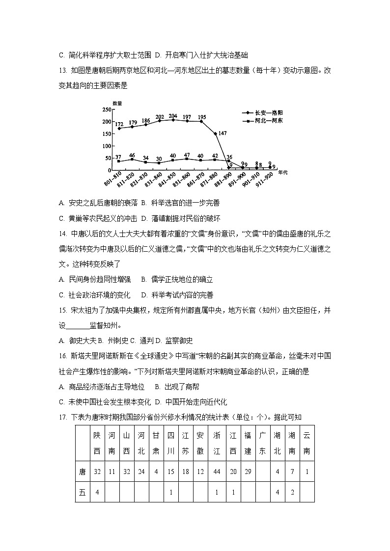 新疆维吾尔自治区喀什地区疏附县2025-2026学年高一上学期期中考试历史试卷（学生版）第3页
