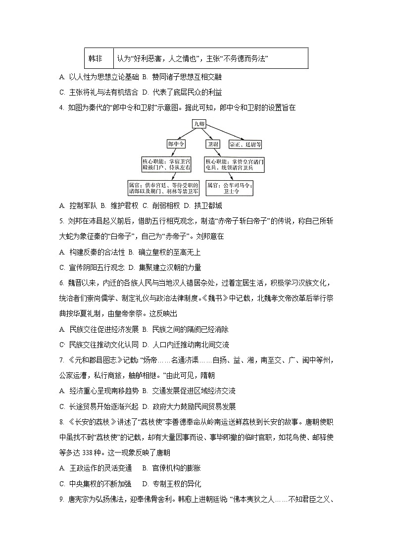 吉林省联盟校2025-2026学年高一上学期期中考试历史试卷（学生版）第2页