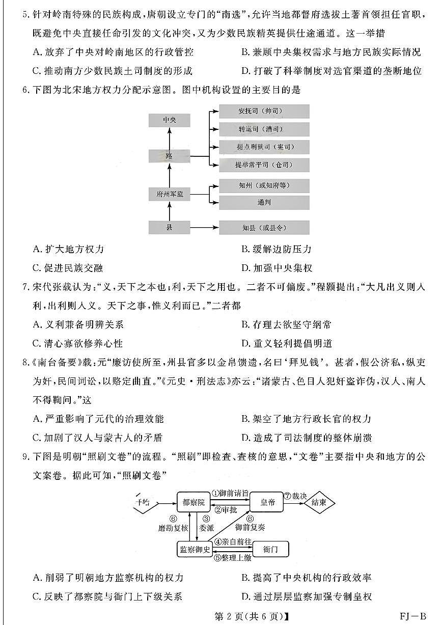 【历史试卷】福建高三2025-2026学年百校11月联考第2页