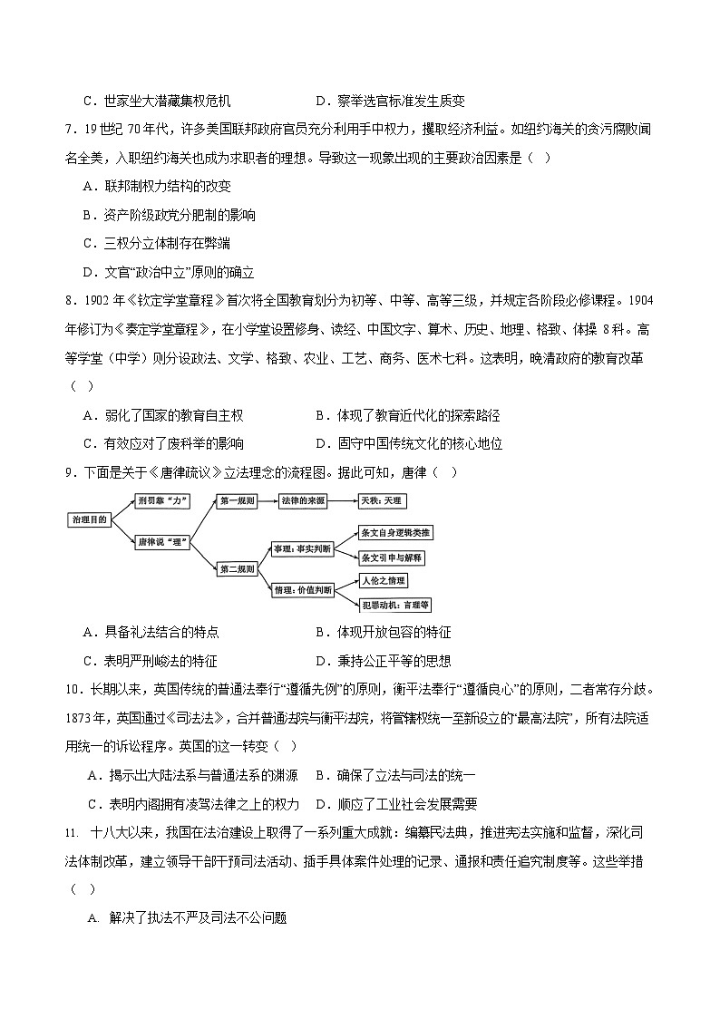 河北省沧州市多校联考2025-2026学年高二上学期11月考试历史试卷第2页