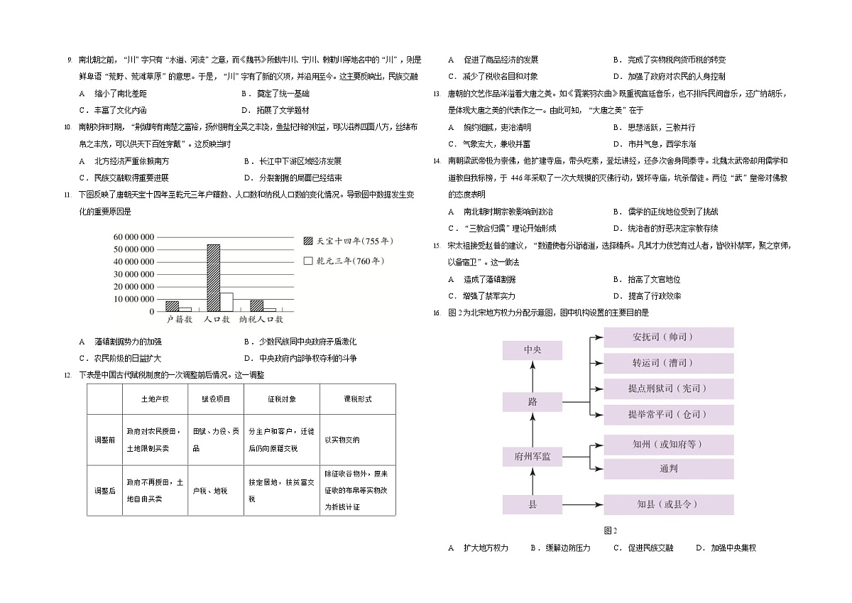 广西桂林师大附中2025-2026学年高一上学期11月期中考试历史试卷第2页