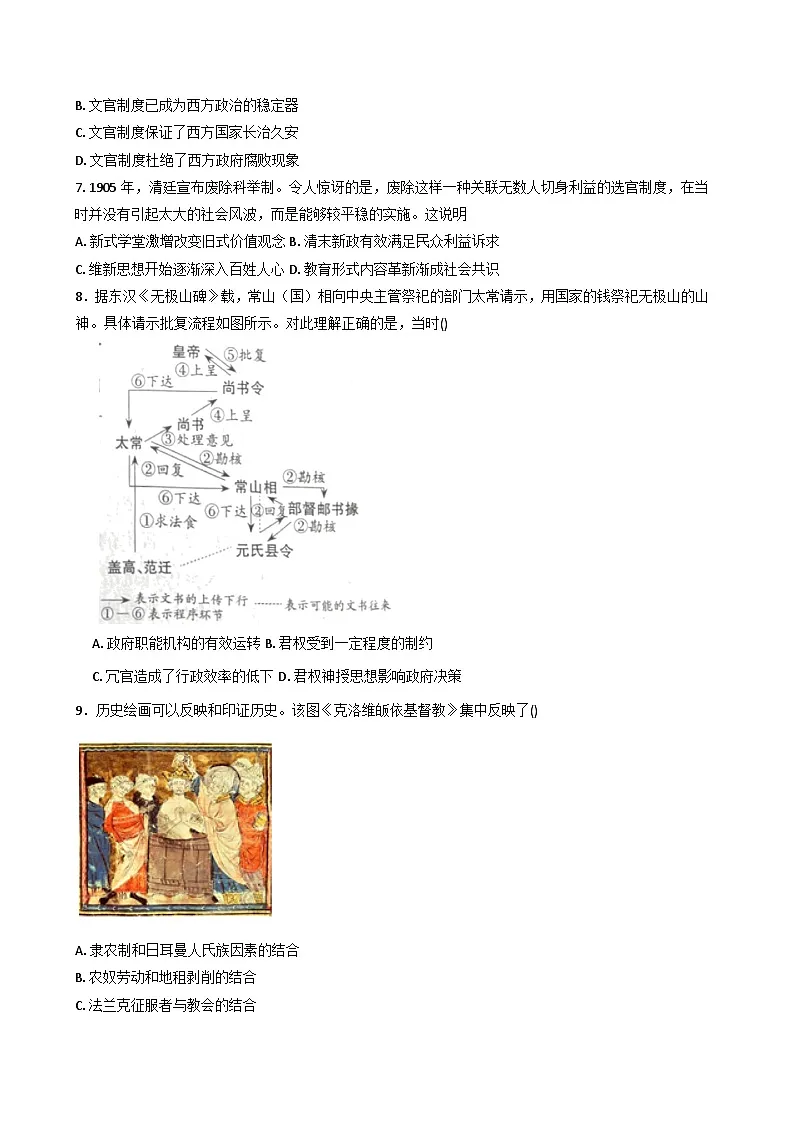 2025—2026学年度贵州省贵阳市第一中学高二上学期期中考试历史试题（含答案）第2页
