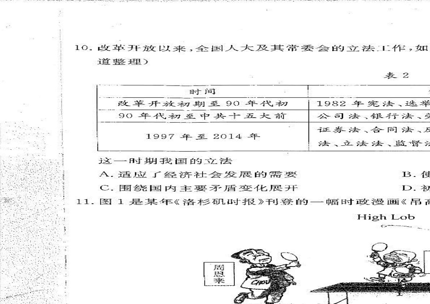 四川省雅安市2024-2025学年高二上学期期末检测历史试题第2页