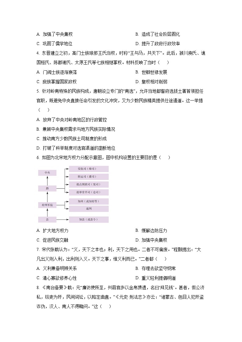 福建省百校2025-2026学年高三上学期11月联合测评（期中）历史试卷（学生版）第2页
