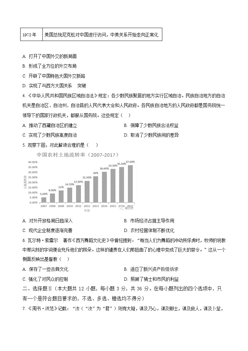 浙江省杭州重点中学2025-2026学年高二上学期11月期中考试历史试卷第2页