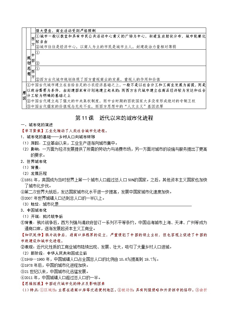 2026届高考历史一轮复习：结构性知识作业：选必二第四单元第3页