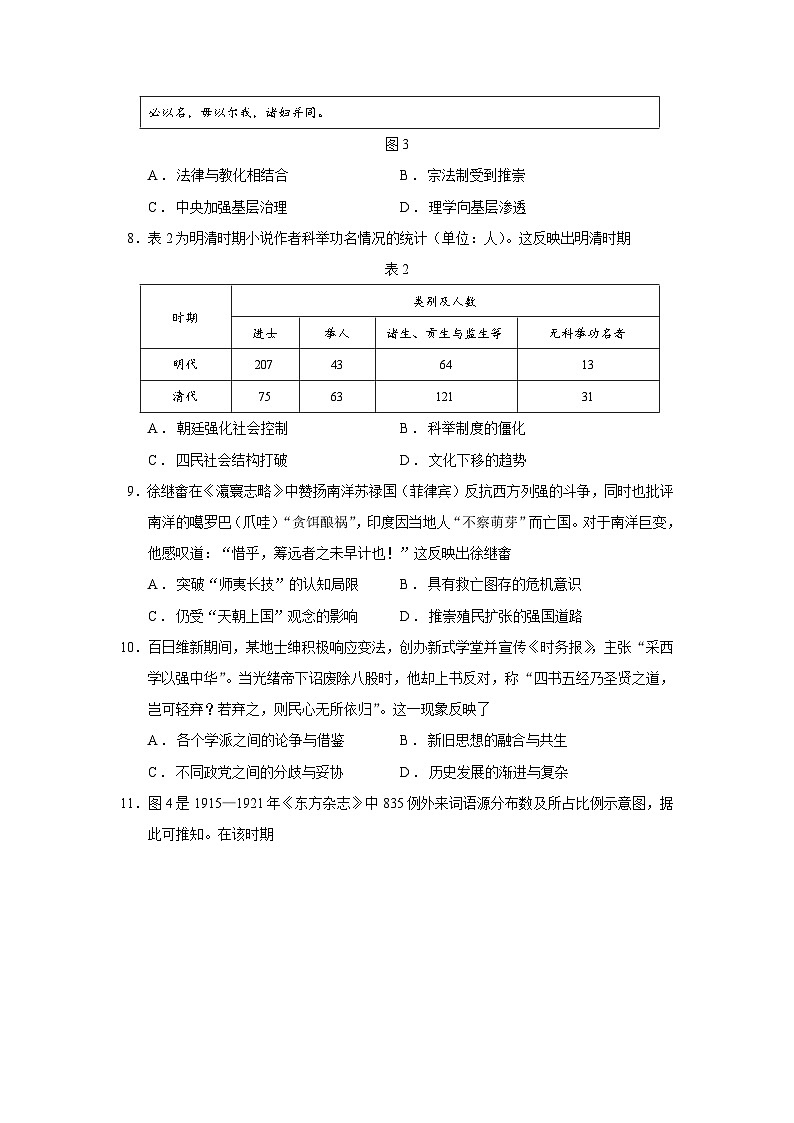 2026届山东省菏泽市高三第一学期期中考试（B卷）历史试题（含答案）第3页