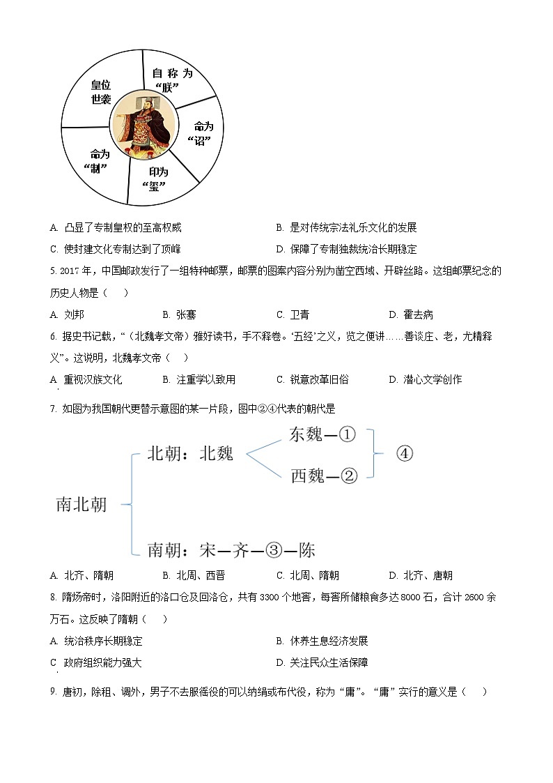 湖南省岳阳市平江县颐华高级中学2025-2026学年高一上学期期中考试历史试题（原卷版）第2页