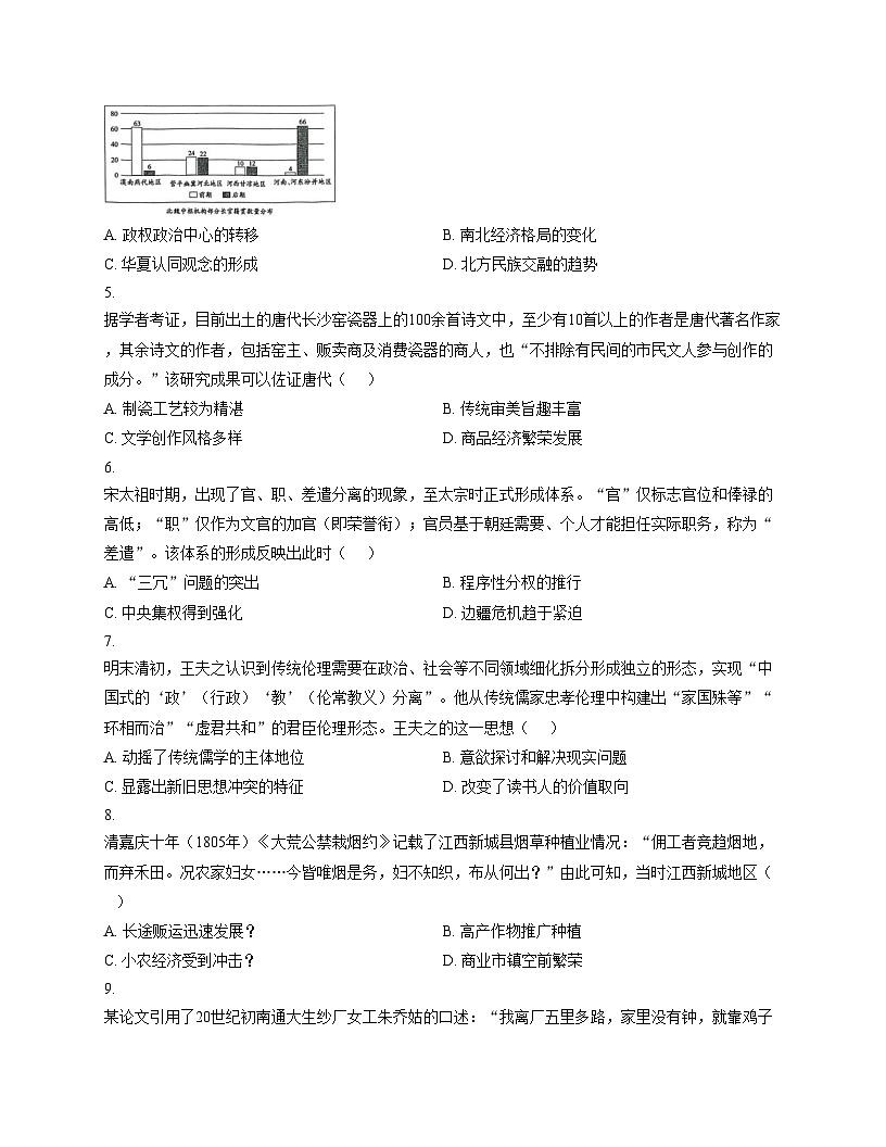 福建省漳州双语高级中学2025_2026学年高三上学期10月月考历史试卷（文字版，含答案）第2页