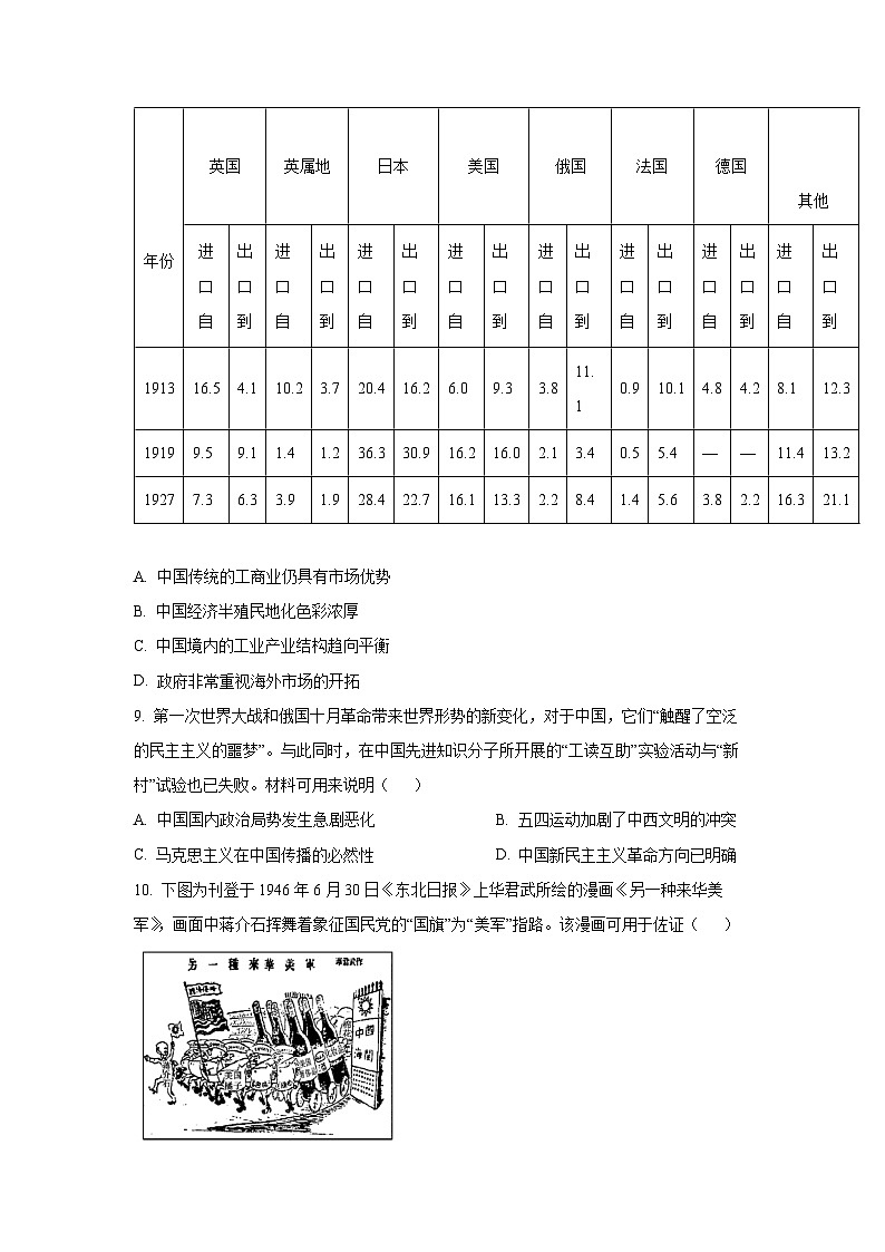 黑龙江省鸡西市2025-2026学年高三上学期期中考试历史试卷（学生版）第3页