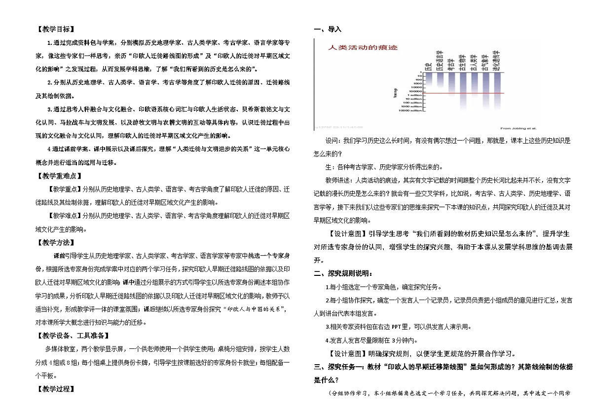 统编版高中历史选择性必修三 第三单元 考古、DNA、语言——印欧人的迁徙与早期区域文明的形成 教学设计第2页