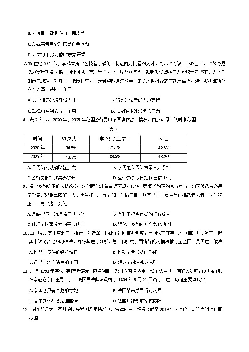 2025-2026学年度辽宁省营口市普通高中高二上学期期中考试历史试题（含答案）第3页