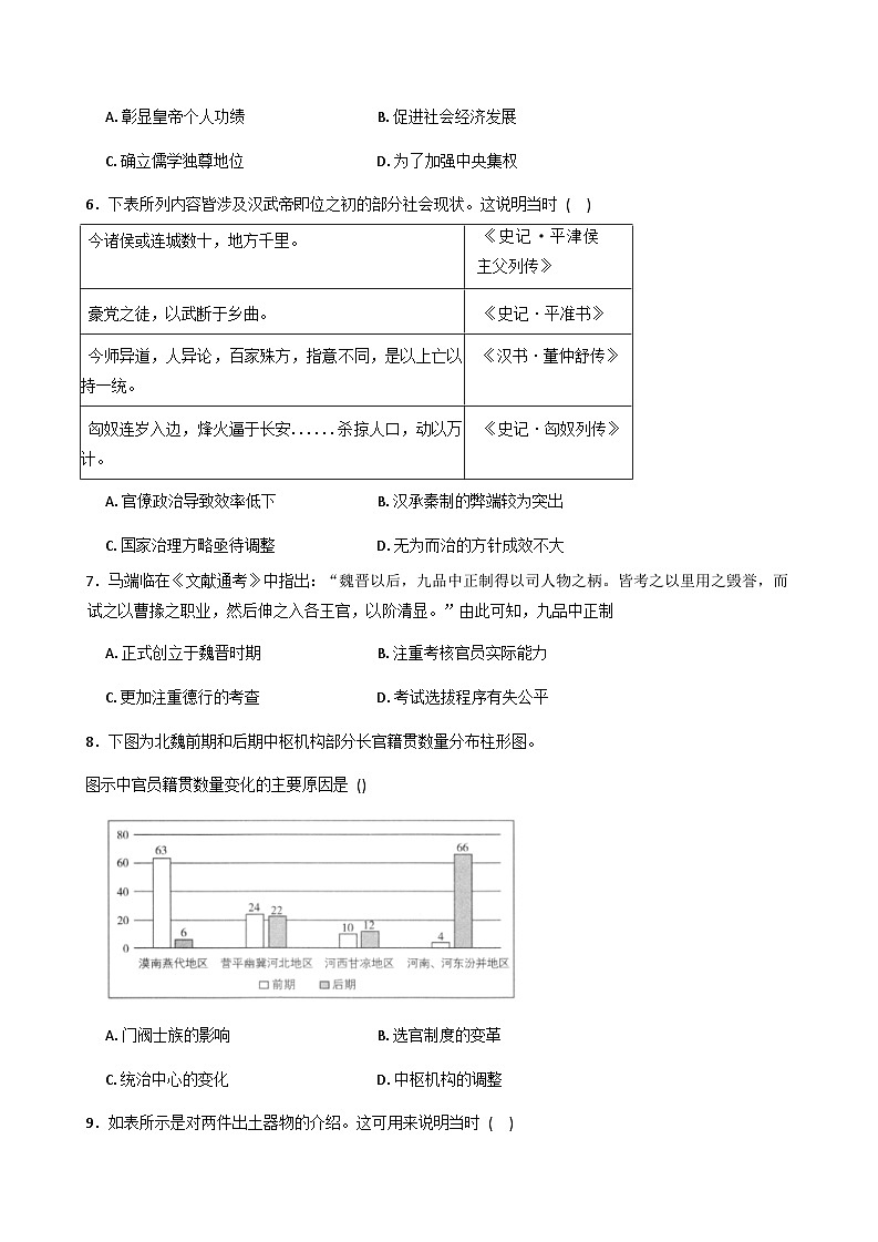 湖南省常德市汉寿县第一中学2025-2026学年高三上学期10月月考历史试题（含解析）第2页