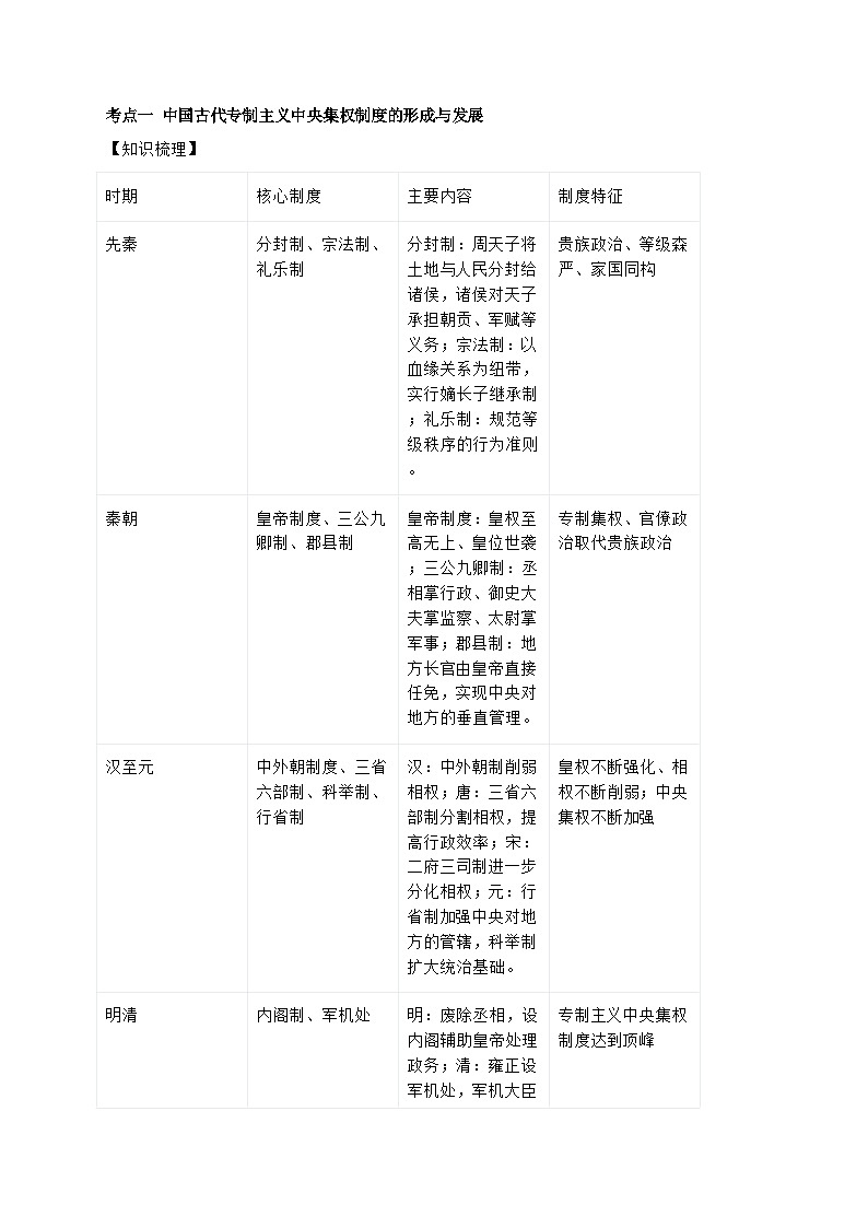 经纬交织观制度，革故鼎新探兴衰——2026届高考历史二轮复习学案：中外制度与改革对比第2页