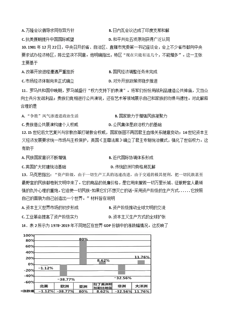 江苏省南京市七校2025-2026学年高三上学期12月考试历史试卷第3页