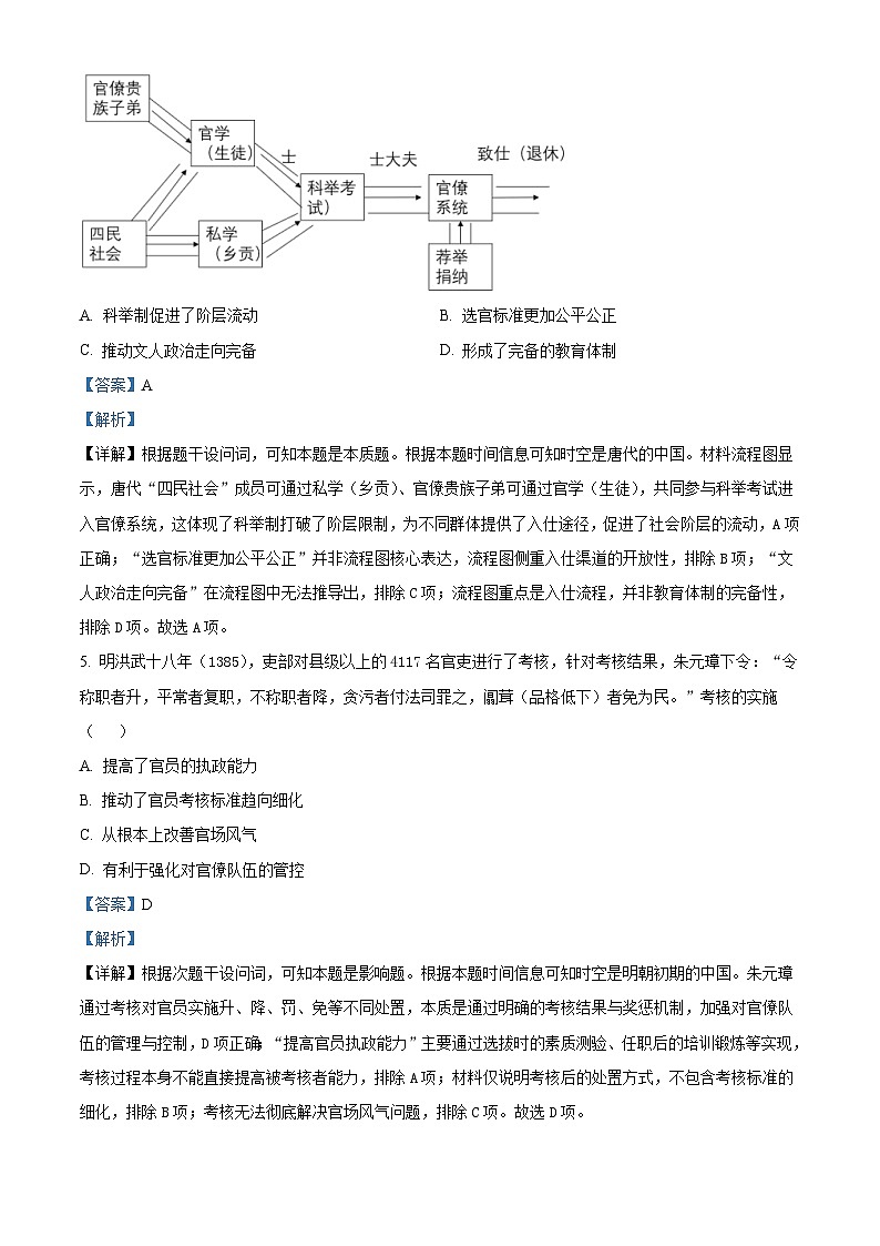 2025—2026学年度山东省济南市山东师范大学附属中学高二上学期期中考试历史试题（含答案）第3页