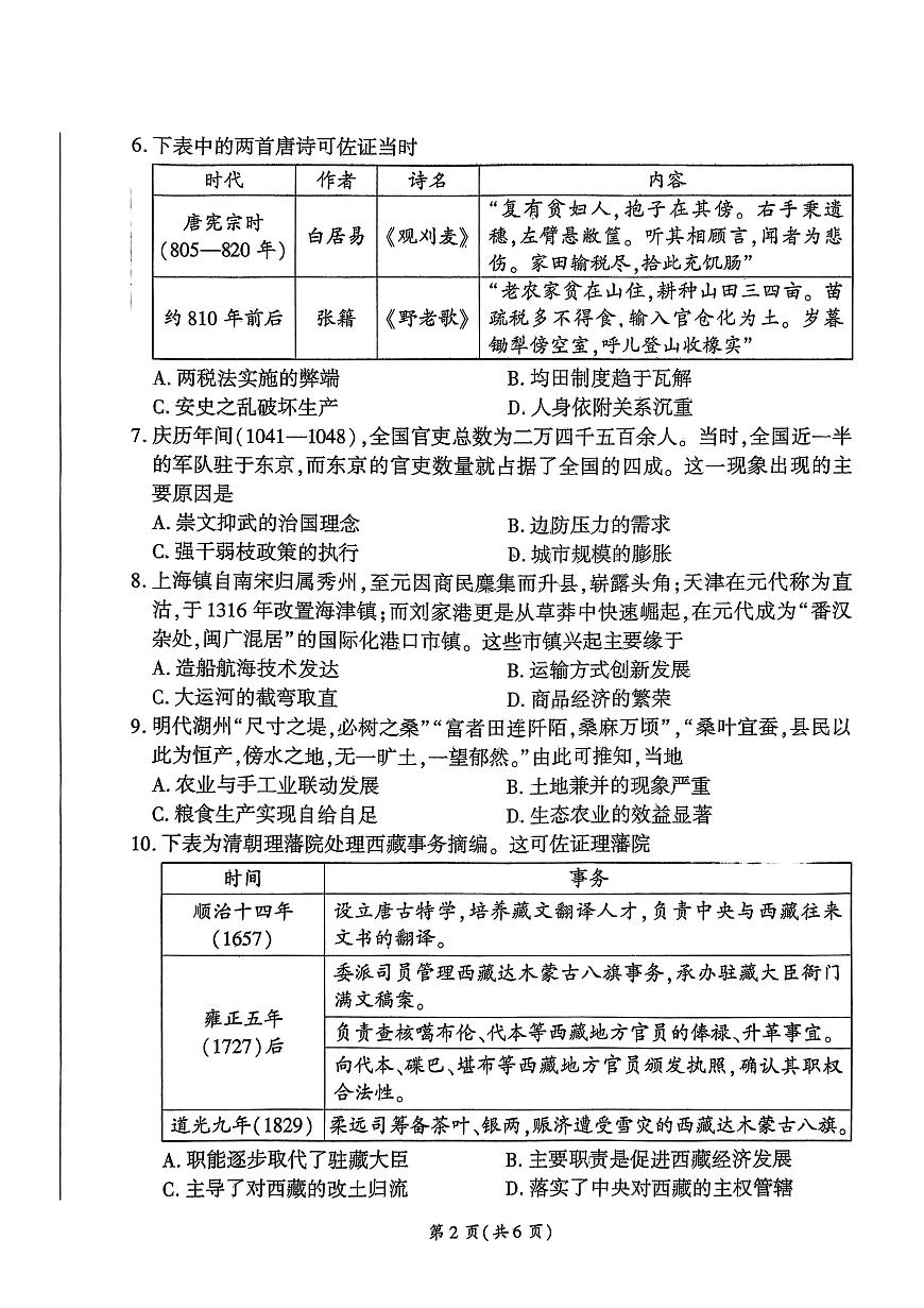 河南省部分高中2025-2026学年高一上学期12月月考历史试题第2页