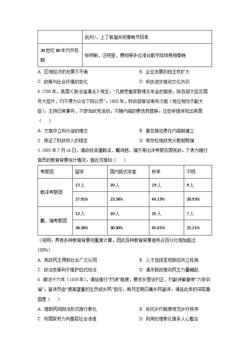 河南省2025-2026学年高二上学期期中考试历史试卷（学生版）第2页