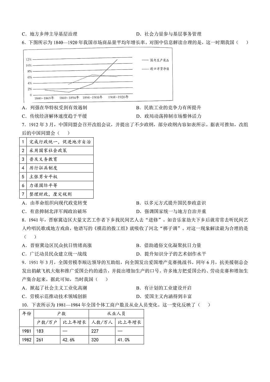 历史-2026届江西省“三新”协同教研共同体高三上学期12月高三联考试题及答案第2页