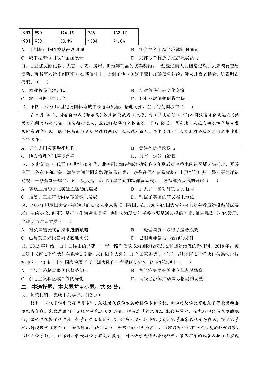 历史-2026届江西省“三新”协同教研共同体12月高三联考试卷及答案第3页