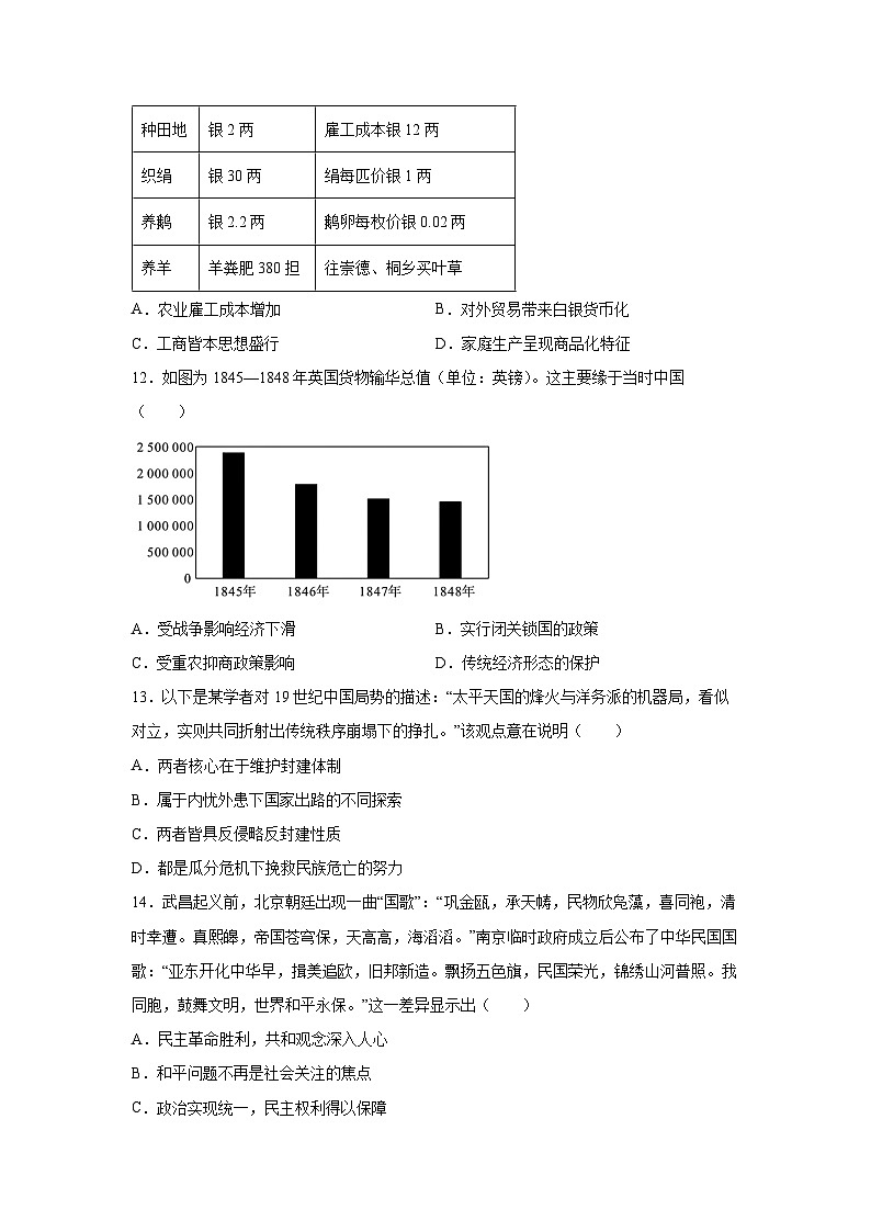 四川省凉山州民族中学2025-2026学年高二上学期12月月考历史试卷第3页