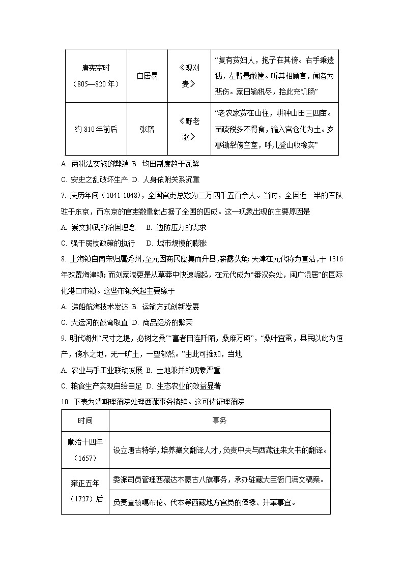 2025-2026学年河南省部分高中高一上学期12月月考历史试卷（学生版）第2页