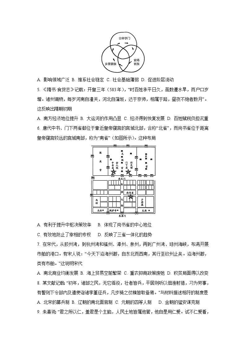 2025-2026学年河南省洛阳市高一上学期第三次月考历史试卷（学生版）第2页