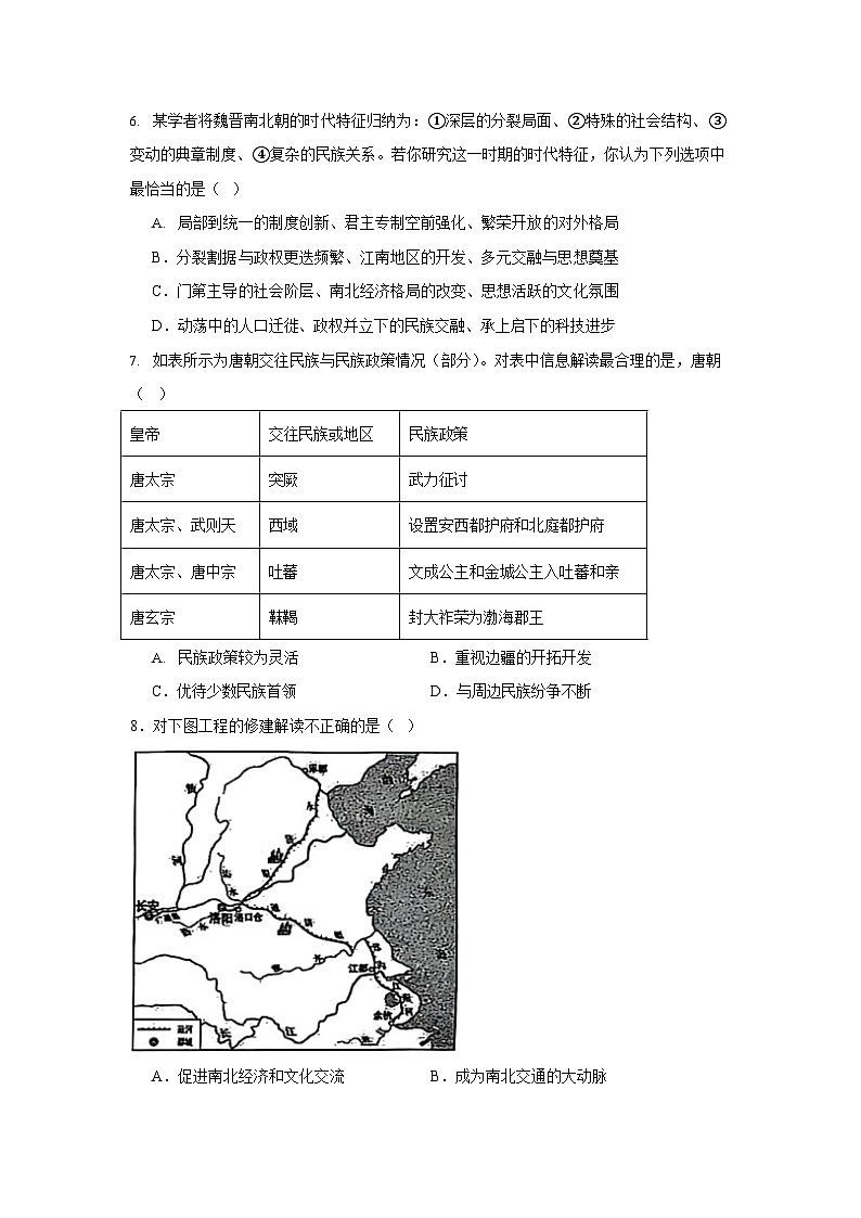 湖南省岳阳市汨罗市第二中学2025-2026学年高一上学期12月月考历史试题第2页