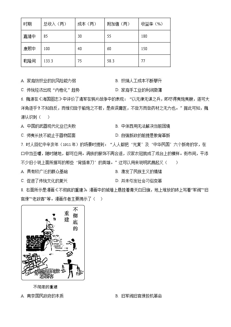 河北衡水中学2025-2026学年高三上学期12月月考历史试卷（Word版附解析）第2页