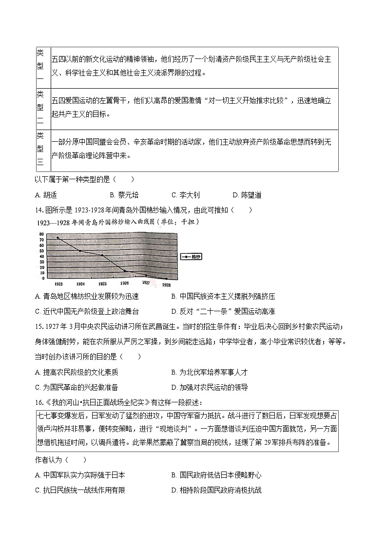 2024-2025学年江苏省苏州市高一（上）期末历史试卷-自定义类型第3页
