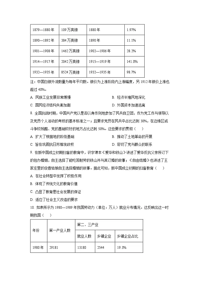2025-2026学年河南省驻马店市高三上学期第三次联考历史试卷（学生版）第3页