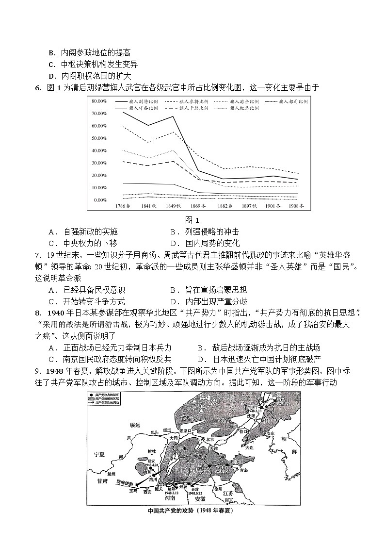 2026届海南省海南中学高三历史第三次月考历史试题（含答案）第2页