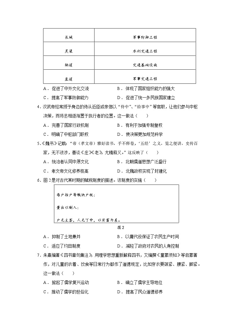 2025—2026学年度山东省名校考试联盟高一上学期12月选科指导调研考试历史试题（含答案解析版）【纲要上】第2页