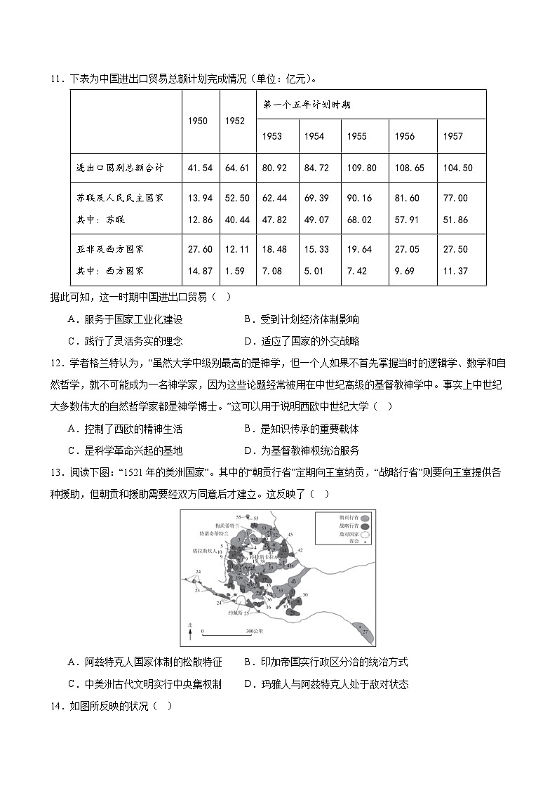 2025—2026学年度湖南省汨罗市第一中学高三上学期12月月考历史试卷 (含解析)第3页