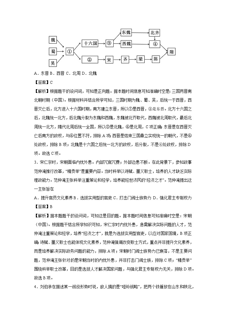 【历史】浙江省2025-2026学年高一上学期期末模拟卷（解析版）第2页